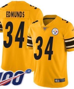 Nike Pittsburgh Steelers #34 Terrell Edmunds Gold Stitched NFL Limited Inverted Legend 100th Season Jersey