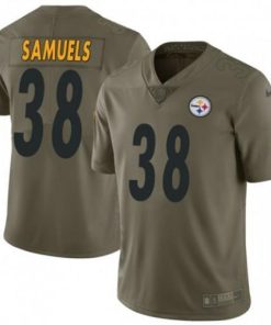 Nike Pittsburgh Steelers #38 Jaylen Samuels Olive Stitched NFL Limited 2017 Salute to Service Jersey