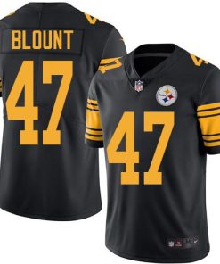 Nike Pittsburgh Steelers #47 Mel Blount Black Stitched NFL Limited Rush Jersey