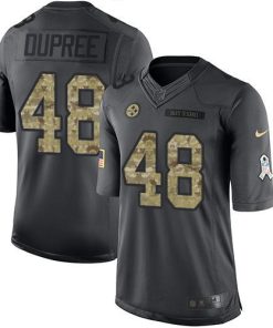 Nike Pittsburgh Steelers #48 Bud Dupree Black Stitched NFL Limited 2016 Salute to Service Jersey