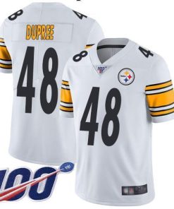Nike Pittsburgh Steelers #48 Bud Dupree White Stitched NFL 100th Season Vapor Limited Jersey