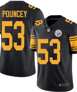 Nike Pittsburgh Steelers #53 Maurkice Pouncey Black Stitched NFL Limited Rush Jersey