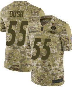 Nike Pittsburgh Steelers #55 Devin Bush Camo Stitched NFL Limited 2018 Salute To Service Jersey