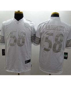 Nike Pittsburgh Steelers #58 Jack Lambert White Stitched NFL Limited Platinum Jersey