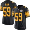 Nike Pittsburgh Steelers #59 Jack Ham Black Stitched NFL Limited Rush Jersey