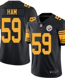Nike Pittsburgh Steelers #59 Jack Ham Black Stitched NFL Limited Rush Jersey
