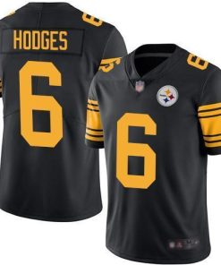 Nike Pittsburgh Steelers #6 Devlin Hodges Black Stitched NFL Limited Rush Jersey