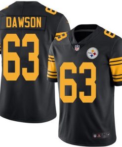 Nike Pittsburgh Steelers #63 Dermontti Dawson Black Stitched NFL Limited Rush Jersey