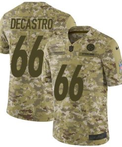 Nike Pittsburgh Steelers #66 David DeCastro Camo Stitched NFL Limited 2018 Salute To Service Jersey