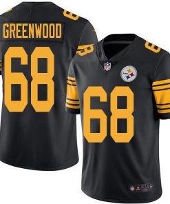 Nike Pittsburgh Steelers #68 L.C. Greenwood Black Stitched NFL Limited Rush Jersey