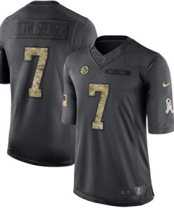 Nike Pittsburgh Steelers #7 Ben Roethlisberger Black Stitched NFL Limited 2016 Salute to Service Jersey