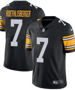 Nike Pittsburgh Steelers #7 Ben Roethlisberger Black Alternate Stitched NFL Vapor Untouchable Limited Jersey