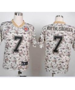 Nike Pittsburgh Steelers #7 Ben Roethlisberger Camo Stitched NFL Elite USMC Jersey