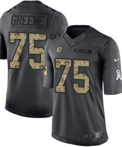 Nike Pittsburgh Steelers #75 Joe Greene Black Stitched NFL Limited 2016 Salute to Service Jersey
