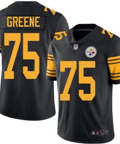 Nike Pittsburgh Steelers #75 Joe Greene Black Stitched NFL Limited Rush Jersey