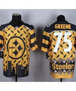 Nike Pittsburgh Steelers #75 Joe Greene Gold Stitched NFL Elite Noble Fashion Jersey