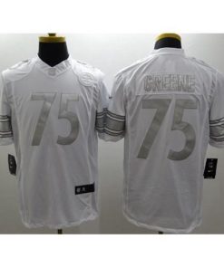 Nike Pittsburgh Steelers #75 Joe Greene White Stitched NFL Limited Platinum Jersey