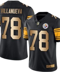 Nike Pittsburgh Steelers #78 Alejandro Villanueva Black Stitched NFL Limited Gold Rush Jersey