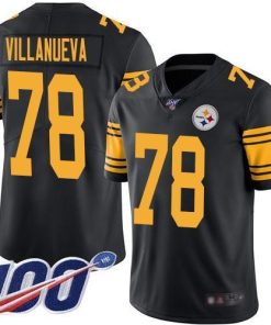 Nike Pittsburgh Steelers #78 Alejandro Villanueva Black Stitched NFL Limited Rush 100th Season Jersey