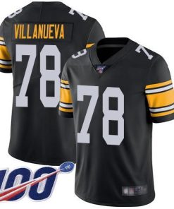 Nike Pittsburgh Steelers #78 Alejandro Villanueva Black Alternate Stitched NFL 100th Season Vapor Limited Jersey