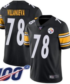 Nike Pittsburgh Steelers #78 Alejandro Villanueva Black Team Color Stitched NFL 100th Season Vapor Limited Jersey