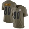 Nike Pittsburgh Steelers #80 Jack Butler Olive Stitched NFL Limited 2017 Salute to Service Jersey