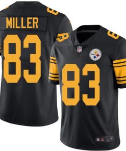 Nike Pittsburgh Steelers #83 Heath Miller Black Stitched NFL Limited Rush Jersey