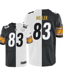 Nike Pittsburgh Steelers #83 Heath Miller White/Black Stitched NFL Elite Split Jersey