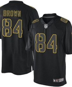 Nike Pittsburgh Steelers #84 Antonio Brown Black Stitched NFL Impact Limited Jersey