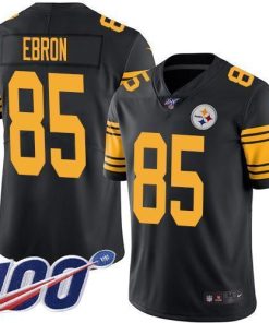Nike Pittsburgh Steelers #85 Eric Ebron Black Stitched NFL Limited Rush 100th Season Jersey