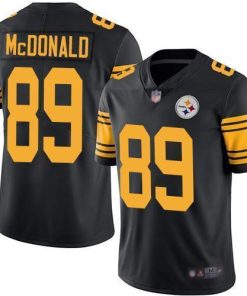 Nike Pittsburgh Steelers #89 Vance McDonald Black Stitched NFL Limited Rush Jersey