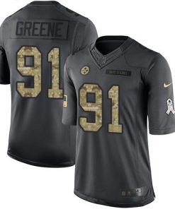 Nike Pittsburgh Steelers #91 Kevin Greene Black Stitched NFL Limited 2016 Salute to Service Jersey