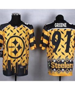 Nike Pittsburgh Steelers #91 Kevin Greene Gold Stitched NFL Elite Noble Fashion Jersey