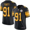 Nike Pittsburgh Steelers #91 Stephon Tuitt Black Stitched NFL Limited Rush Jersey