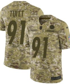 Nike Pittsburgh Steelers #91 Stephon Tuitt Camo Stitched NFL Limited 2018 Salute To Service Jersey