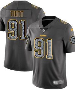 Nike Pittsburgh Steelers #91 Stephon Tuitt Gray Static Stitched NFL Vapor Untouchable Limited Jersey