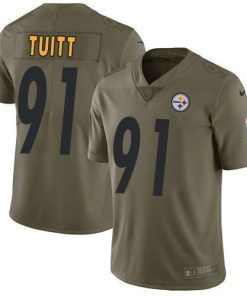 Nike Pittsburgh Steelers #91 Stephon Tuitt Olive Stitched NFL Limited 2017 Salute to Service Jersey