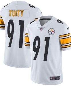 Nike Pittsburgh Steelers #91 Stephon Tuitt White Stitched NFL Vapor Untouchable Limited Jersey