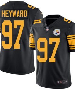Nike Pittsburgh Steelers #97 Cameron Heyward Black Stitched NFL Limited Rush Jersey