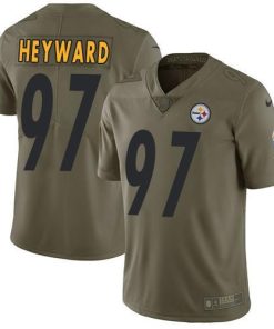 Nike Pittsburgh Steelers #97 Cameron Heyward Olive Stitched NFL Limited 2017 Salute to Service Jersey