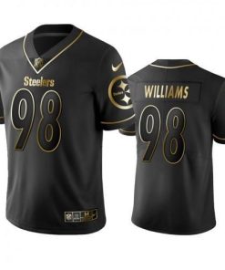 Nike Pittsburgh Steelers #98 Vince Williams Black Golden Limited Edition Stitched NFL Jersey