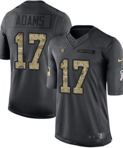 Nike Raiders #17 Davante Adams Black Stitched NFL Limited 2016 Salute To Service Jersey