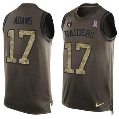Nike Raiders #17 Davante Adams Green Stitched NFL Limited Salute To Service Tank Top Jersey
