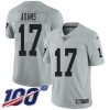 Nike Raiders #17 Davante Adams Silver Stitched NFL Limited Inverted Legend 100th Season Jersey