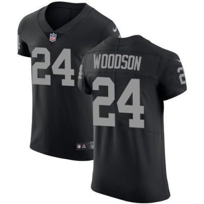 Nike Raiders #24 Charles Woodson Black Team Color Stitched NFL Vapor Untouchable Elite Jersey