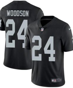 Nike Raiders #24 Charles Woodson Black Team Color Stitched NFL Vapor Untouchable Limited Jersey