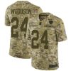 Nike Raiders #24 Charles Woodson Camo Stitched NFL Limited 2018 Salute To Service Jersey