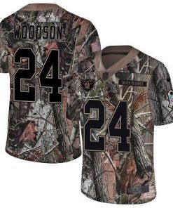 Nike Raiders #24 Charles Woodson Camo Stitched NFL Limited Rush Realtree Jersey