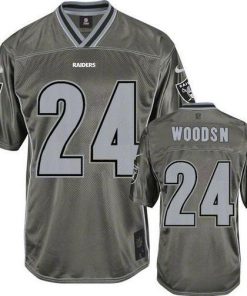 Nike Raiders #24 Charles Woodson Grey Stitched NFL Elite Vapor Jersey