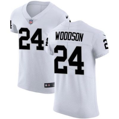 Nike Raiders #24 Charles Woodson White Stitched NFL Vapor Untouchable Elite Jersey